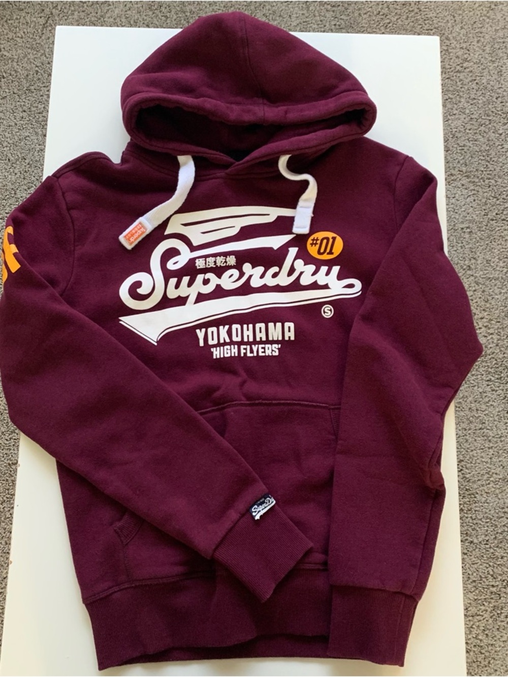 Superdry Men's Burgundy Graphic Hoodie